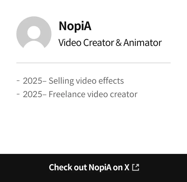 Video Creator, Noeshima