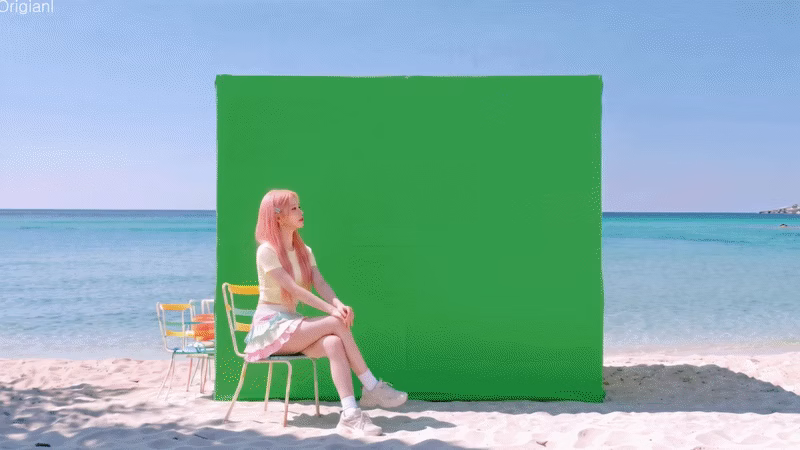 ImageSlide<b>▲ 강의에서 다뤄볼 AI VFX 씬</b><br> <span style = "font-size:12px; "> 촬영본 소스(푸티지)를 기반으로 건물, 간판 세트를 생성한 씬을 만들어봅니다. </span>