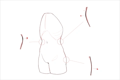 <p><strong>ラフの印象から離れない細く綺麗な線画</strong></p>