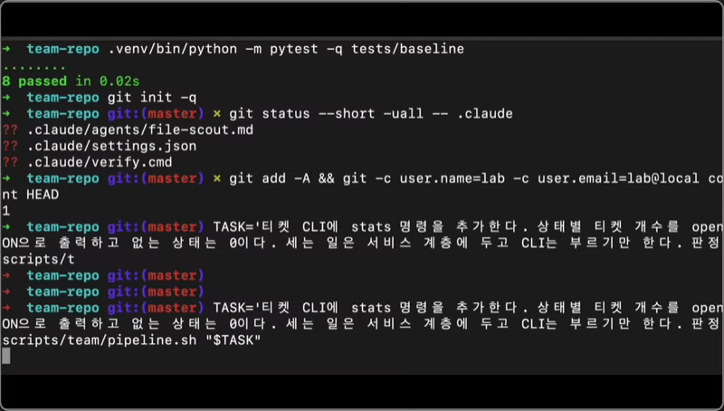 ImageSlide<b> <span style = "font-size:16px; "> 최적의 하네스 조합 찾아보기 </span></b><br> 지금까지 학습한 하네스를 전부 적용해보고, 불필요한 패턴들을 하나씩 걸러내며 내 작업 환경에 맞는 최적화된 규칙을 찾아봅니다.