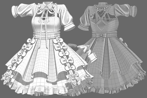 <p>3D衣装制作における複雑な工程の理解</p>