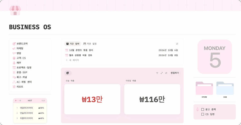 ImageSlide<b>1인 비즈니스 전용 Business OS</b>